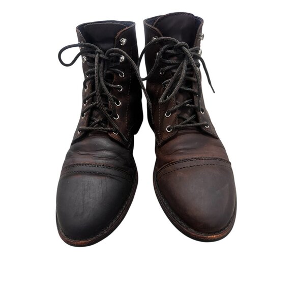 Thursday Boots Captain Lace Up Boots Womens 10.5 Mens 9 Brown Nubuck Victorian